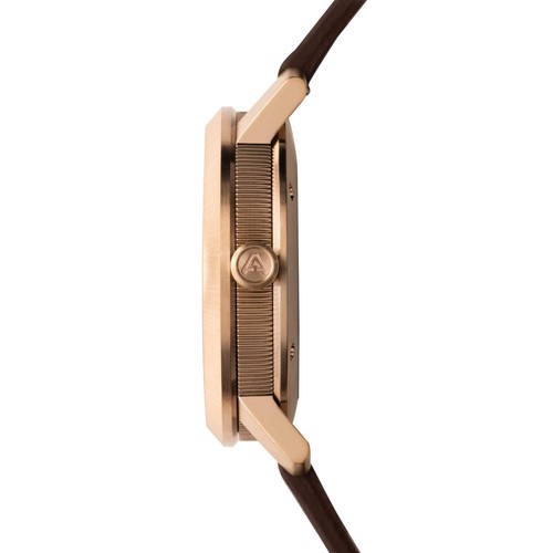 Archetype Caspian Automatic Rose Gold Black Brown Watch - Brand New - Picture 7 of 7