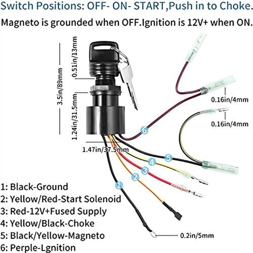 Outboard Motor Ignition Switch Lock Set For Mercury Mariner Control Box Outb _yi - Picture 4 of 7