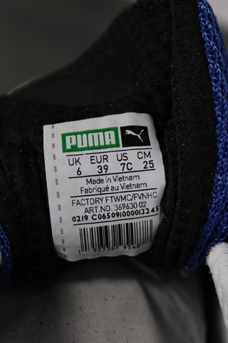 PUMA Boys Cell Venom Sneakers Blue White 369630 02 Lace Up Low Top Shoes 6c - Picture 5 of 6