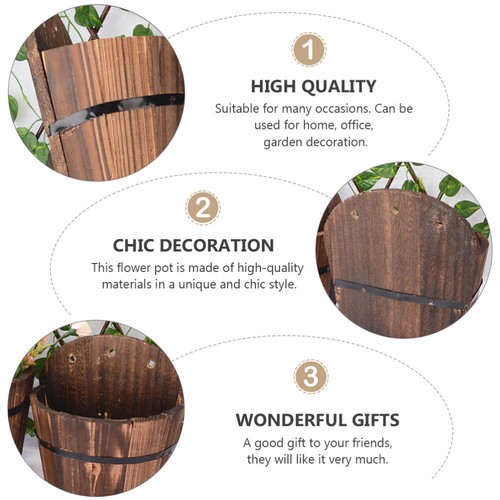 Wooden Flower Pot Macetas Para Plantas Exteriores Outdoor Pots Hanging - Imagen 8 de 12