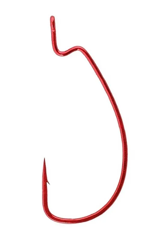 Gamakatsu EWG Offset Shank 4/0 Worm Hook (red 5 pack)