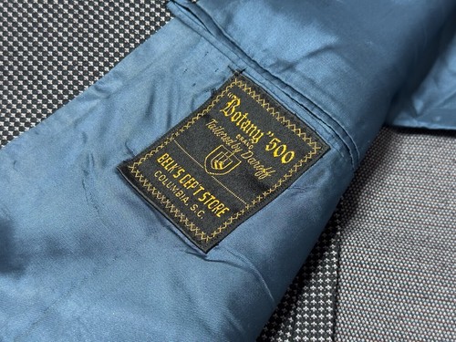 1970s Mens Grey Polyester Two-Piece Suit Size Large Vintage Retro Made in USA - Picture 6 of 11