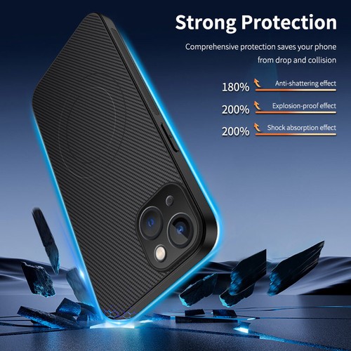 Für Apple iPhone 14 15 16 Pro Max Luxus Kohlefaser Magnet Soft Case Hülle - Bild 12 von 87