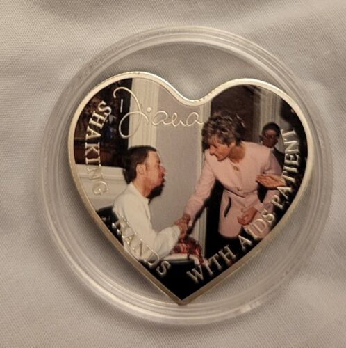 Princess Diana Silver Coin Love Heart Mine Field Autograph Old Royal Family Kate - Foto 13 di 20