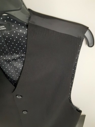 NWT Van Heusen Boy's 14/16 or 18/20 VEST ONLY Black Pinstripe Wedding Grad Prom - Picture 14 of 26