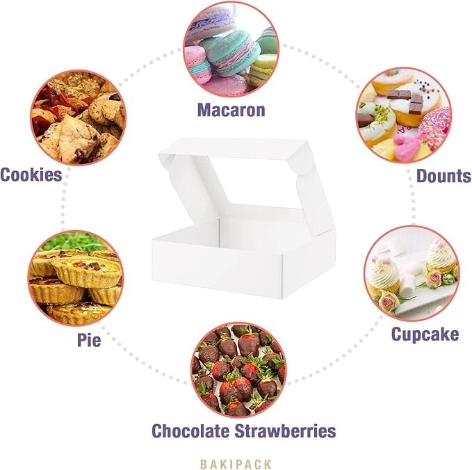 Caixas de morango cobertas de chocolate branco - 10 x 10 x 2,5 (pacote com 16) - Imagem 3 de 3