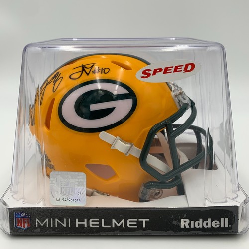 JORDAN LOVE & JOSH JACOBS signed GREEN BAY PACKERS Riddell Speed mini helmet-BAS - Picture 10 of 10
