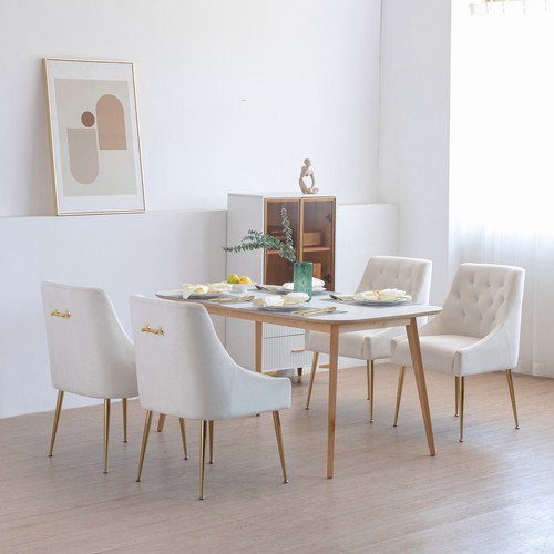 Dining Chairs , Upholstered Velvet Dining Chair Velvet Dining Chair, (Set of 2) - Picture 51 of 63