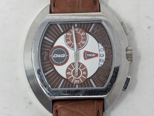 Dolce & Gabbana Time Stainless Casing Leather Straps Mens Watch (H3) - Picture 3 of 7