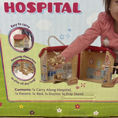 Eichel Carry Along Krankenhaus Holz Spielset Neu Offener Karton - Bild 8 von 12