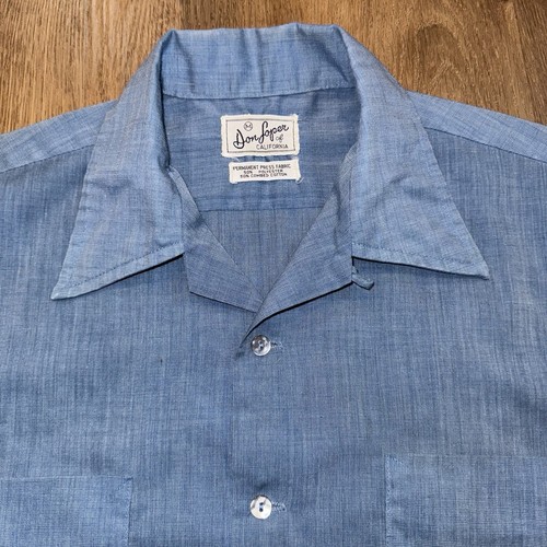 Vintage 60s Don Loper Shirt California Midcentury Loop Collar Atomic Mens Medium - Picture 10 of 19