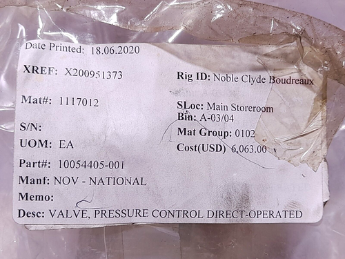 Moog 062K935C1 Electro Hydraulic Servo Valve S20FOFB4VBQ NOV 10054405-001 - Picture 9 of 9