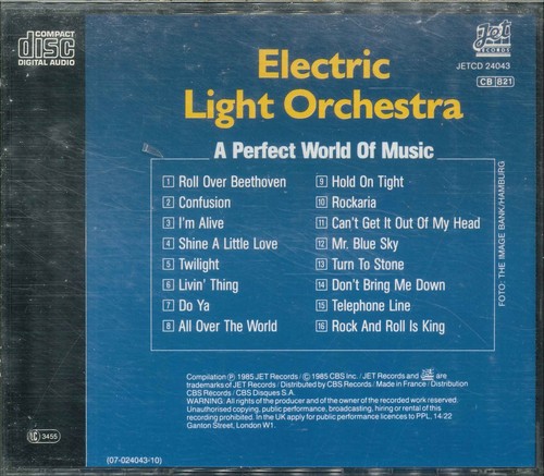 ELECTRIC LIGHT ORCHESTRA "A Perfect World Of Music" Best Of CD-Album - Imagen 2 de 2