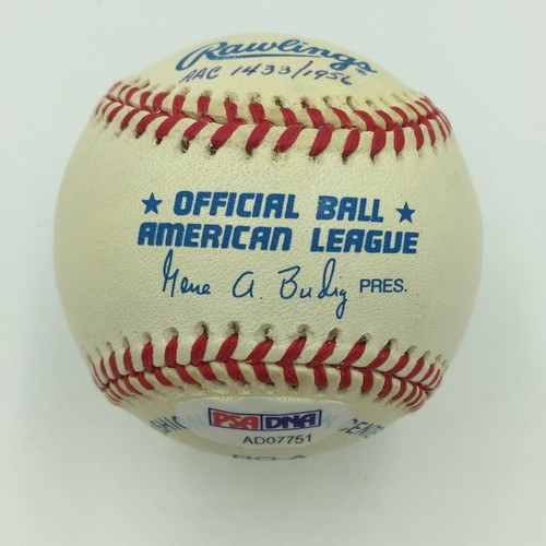 Don Larsen & David Wells Signed Heavily Inscribed Perfect Game Baseball PSA DNA - Picture 5 of 7