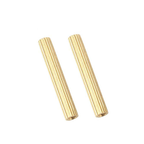 M2 Brass Knurled Female to Female Round Spacers Standoff Pillars Stud Screws Nut - Picture 2 of 6