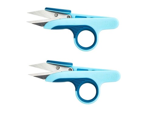 2 PAIRS of Mundial Blue SuperEdge 4.25" Thread Clippers FREE SHIPPING - Picture 1 of 2