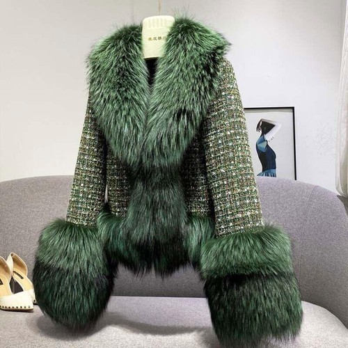 Cappotto Donna Pelliccia Volpe Collare Casual Donna Giacca Inverno Corto Donna Giacca Pelliccia - Foto 7 di 11