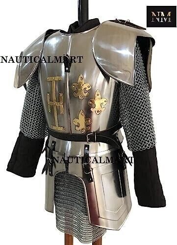 Mittelalter Halbtempler Anzug Rüstung voll tragbar Ritter Cosplay Rüstung Kostüm - Bild 3 von 7