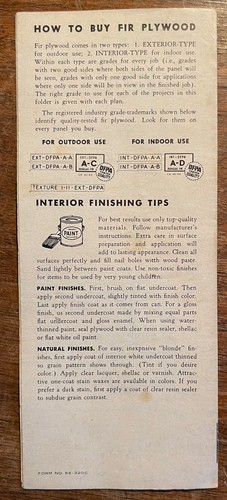 Vintage 50s DFPA Handy Plans Bar Cabinet Douglasi Fir Sperrholz 56-320C MCM - Bild 3 von 3