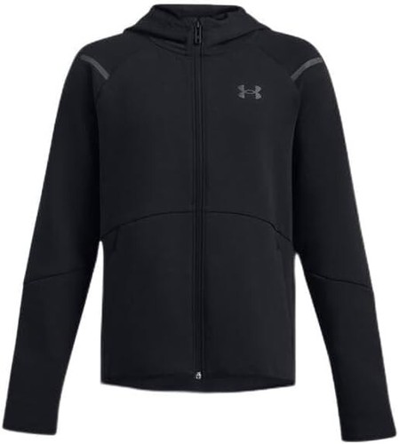 Boys' UA Unstoppable Fleece Full-Zip Black Size M