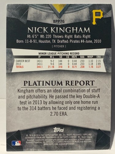 2014 Bowman Platinum Prospects Baseball - YOU PICK - #BPP1-100 - (a185) - Picture 34 of 42