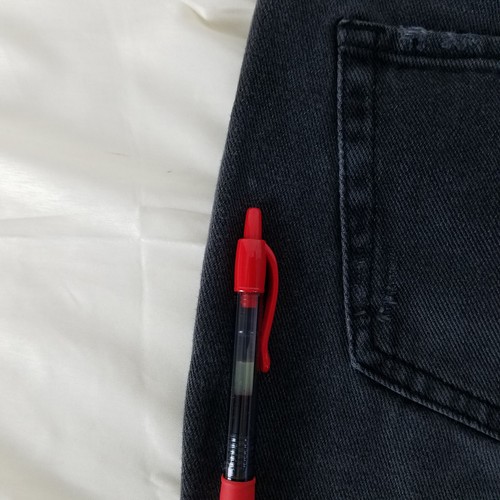 Pacsun Jeans Womens 25 High Rise Black Denim Straight Destroyed Charcoal Wash - Picture 4 of 19