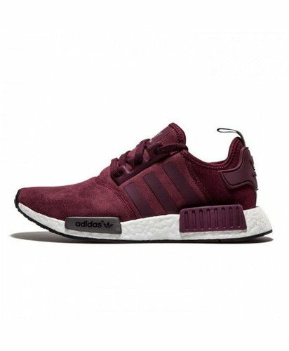 Adidas Originals NMD R1 Sz:8.5 Women's S75231 Burgundy Maroon Suede Red Rare - Picture 1 of 13