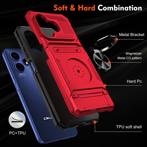 Boost Celero 5G Pro (2024) 360°Rotated Kickstand Card Heavy Duty Shockproof Case - 第 62/65 張圖片