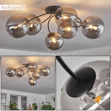 Decken Leuchte Lampe Rauchglas Schlaf Ess Wohn Zimmer Raum Beleuchtung 6-flammig