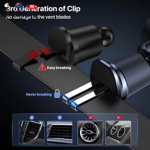 【2025 New Generation】 Car Phone Holder, Air Vent Car Phone Mount 【Upgraded Doub - Picture 2 of 12