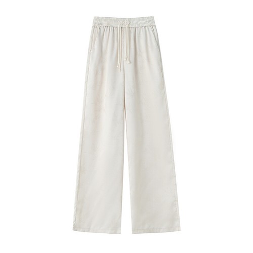 Chinese Style Pants Women's Summer Thin High Waisted Draped Satin Jacquard Pants - Bild 5 von 10