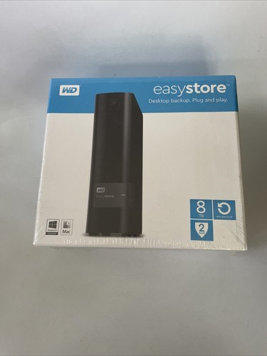 Disque dur externe Western Digital Easystore 8 To disque scellé sauvegarde PC et ordinateur de bureau MAC
