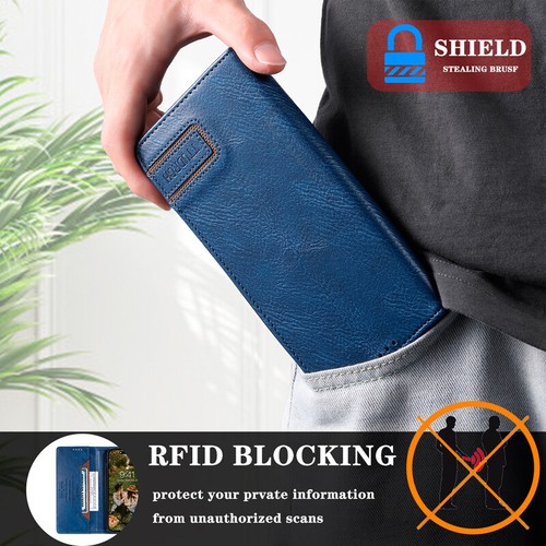 Genuine Leather Wallet Case Flip Cover for Google Pixel 8A/7A/6A/6/7/8/9 Pro - Picture 11 of 33
