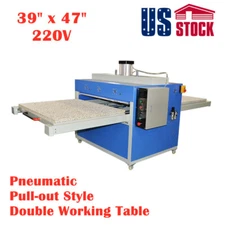 39" x 47" Pneumatic Large Format Heat Press Machine 2 Working Table USA