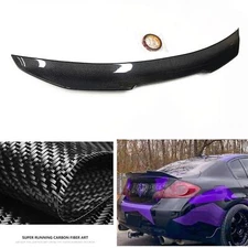 Real Carbon Fiber Rear Trunk Spoiler For Infiniti G37 PSM Style 4 Door 2007-2015