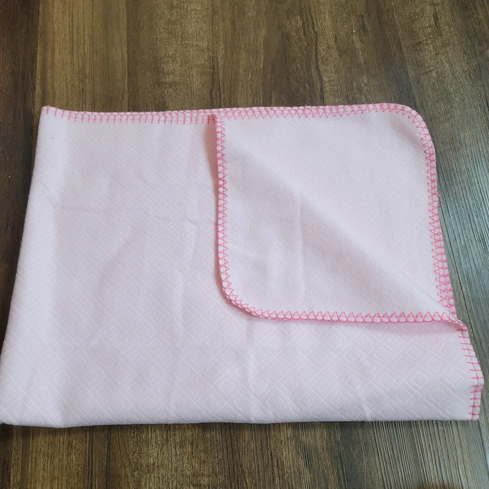 Baby Connection Fleece Security Blanket Pink Texture I Love Mommy Flower Soft Foto 4 de 4