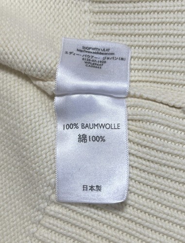 Eddie Bauer Women Jacket Sweater Small 2-Way Zip Ivory 100% Cotton Made in Japan - Picture 6 of 7