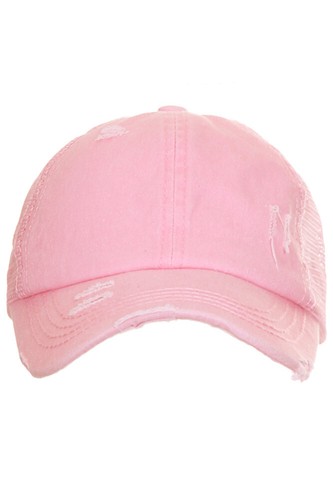 C.C Damen Washed Denim Criss Cross Gummiband Mesh Pferdeschwanz Mesh Pony Cap - Bild 147 von 248