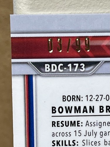 Alexis Hernandez 2022 Bowman Chrome Green Refractor /99 #BDC-173 Chicago Cubs - Picture 3 of 5