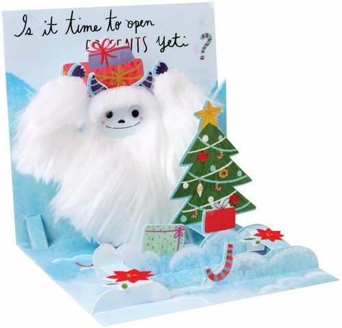 Tarjeta de Navidad emergente con papel "¿Representa Yeti?" - Imagen 1 de 2
