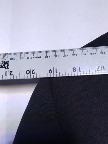 J Ferrar Sports Jacket 42R black poly rayon 3 button pockets in and out - Picture 13 of 17