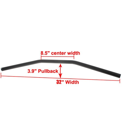 1" 7/8'' Motorcycle Drag Z-Bar Pullback Handlebar For Suzuki Honda Harley Yamaha - Picture 12 of 27