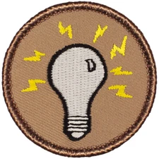 Light Bulb Patrol Patch - 2" Round Embroidered Patch