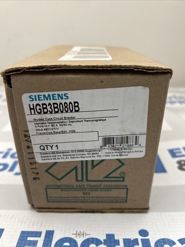 HGB3B080B - Siemens - Molded Case Circuit Breaker 1YR WRNTY Ships Same Day - Picture 2 of 3
