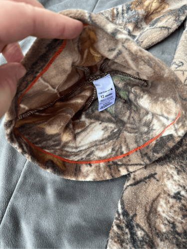 Carhartt Camo Fleece Bodysuit And Hat Infant Size 12 Month -Flawed- Bally - Picture 8 of 13