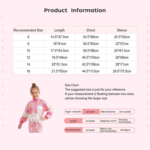 Kids Girls Jacket Dance Sweatshirt Hip-Hop Blouse Stand Collar Coat Exercise - Picture 16 of 64
