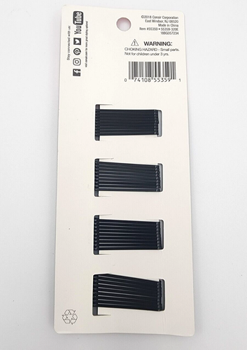 Schwarze Haarnadeln - 36 pro Packung - 72 insgesamt - Conair Pin & Style Hair - 2er Pack - Bild 2 von 2