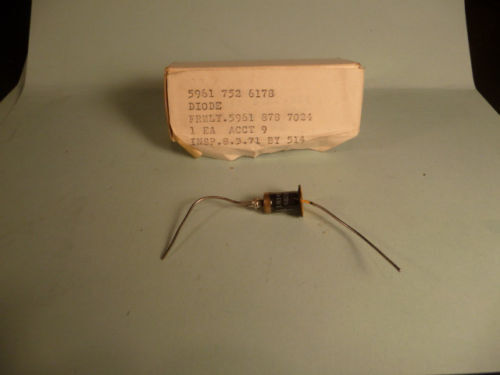 DIODE SEMI-CONDUCTRICE ÉLECTRIQUE WESTERN 34MA 27V 5961-00-752-6178 1N1430 JAN1N30B - Photo 1/2