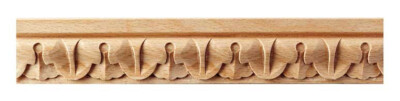 Schnitzleiste 33 x 13  mm, Buche roh Länge 2440 mm (4 Stück)