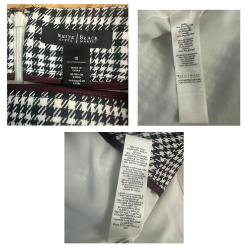 White House Black Market 2 Piece Plaid Suit Jacket And Pencil Skirt Lined Sz 10 - Picture 2 of 12